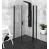 Kép 1/6 - POLYSAN ZOOM LINE BLACK íves zuhanykabin, jobbos, 900x900mm, transzparent, fekete