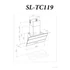 Kép 2/3 - SIRIUS - Páraelszívó SLTC-119 TW 80 cm fekete