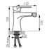 Kép 2/2 - FERRO ALGEO SQUARE bidécsaptelep, 5/4" automata leeresztő szettel, króm