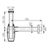 Kép 2/2 - FERRO Ovális búraszifon, 5/4”x32 mm, króm