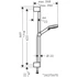 Kép 2/2 - HANSGROHE Vernis Blend Zuhanyszett Vario, Crometta 65 cm-es zuhanyrúddal, króm