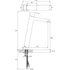 Kép 3/7 - RAVAK 10° Free álló mosdócsaptelep leeresztő nélkül, 333 mm TD F 015.00CR, króm