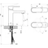 Kép 3/5 - RAVAK Chrome mosdócsaptelep 180 mm lefolyó nélkül CR 014.00CR, króm