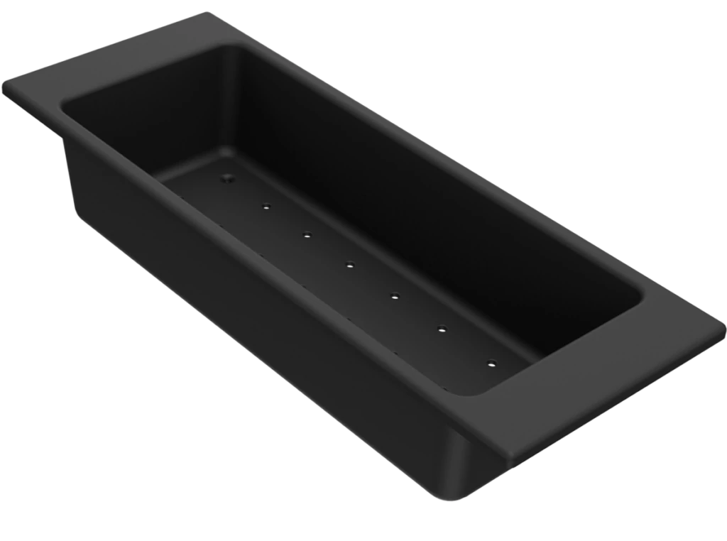 ELLECI- Gyümölcsmosó kosár mosogatóhoz 433x165x86mm  műanyag fekete