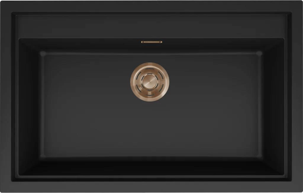 ELLECI- Mosogatótálca Sintesi 130 Keratek K86 Black bronz tartozékokkal