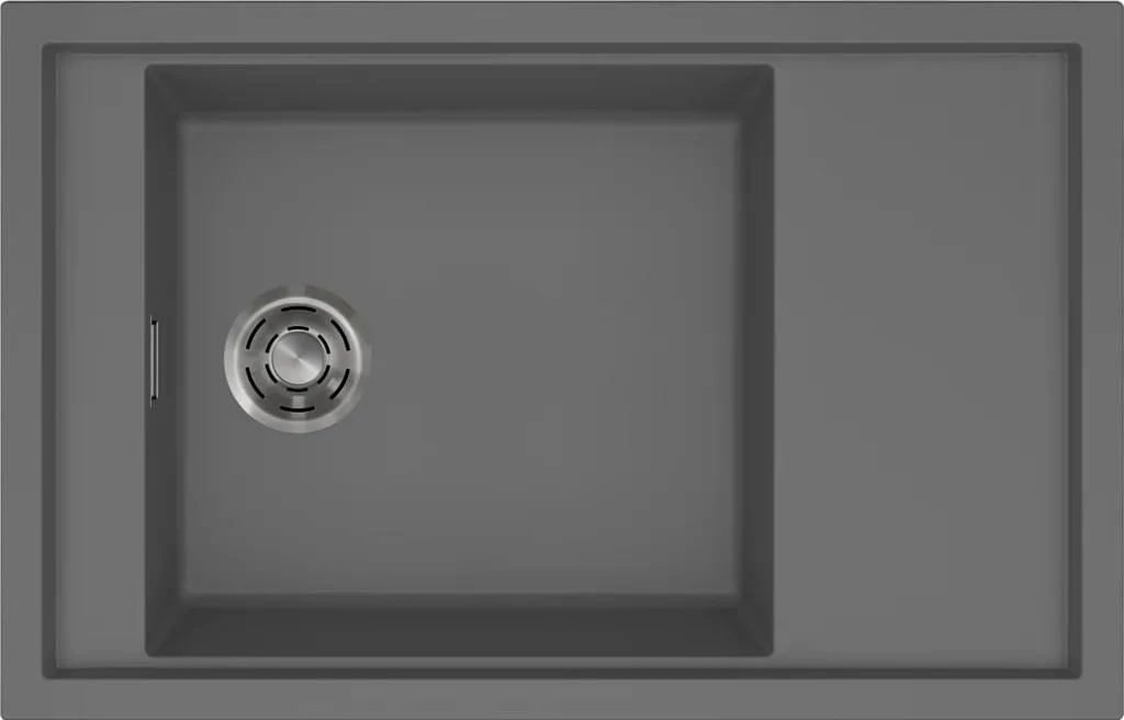 ELLECI- Mosogatótálca Sintesi 305 Keratek K99 Dark Grey inox tartozékokkal