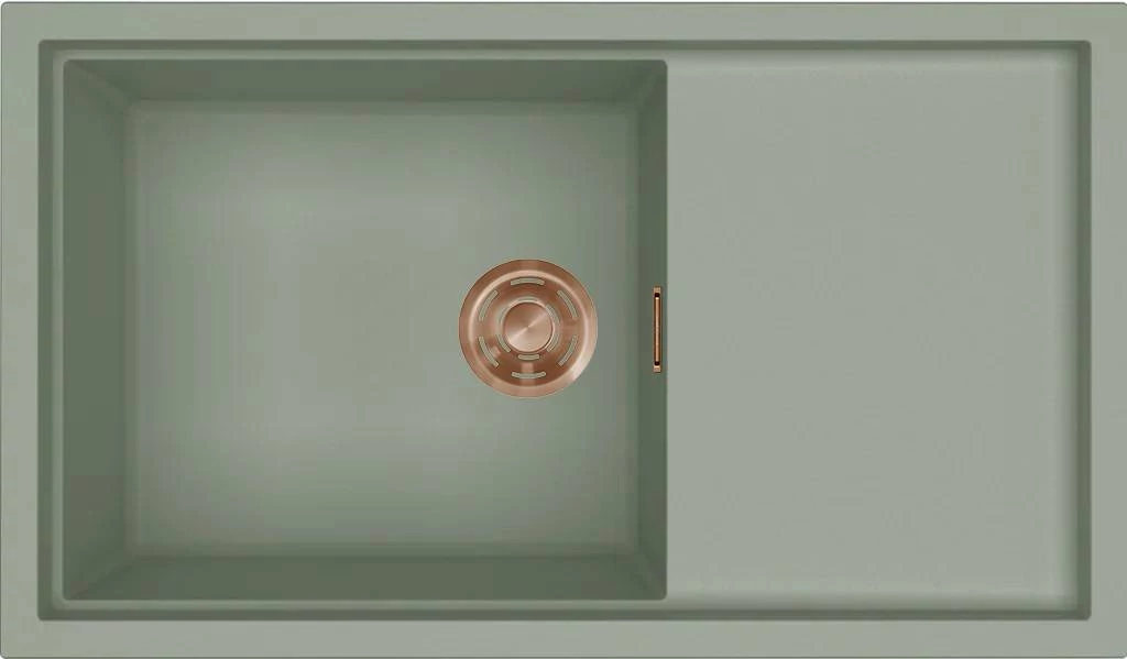 ELLECI- Mosogatótálca Sintesi 410 Keratek K82 Sage Green bronz tartozékokkal