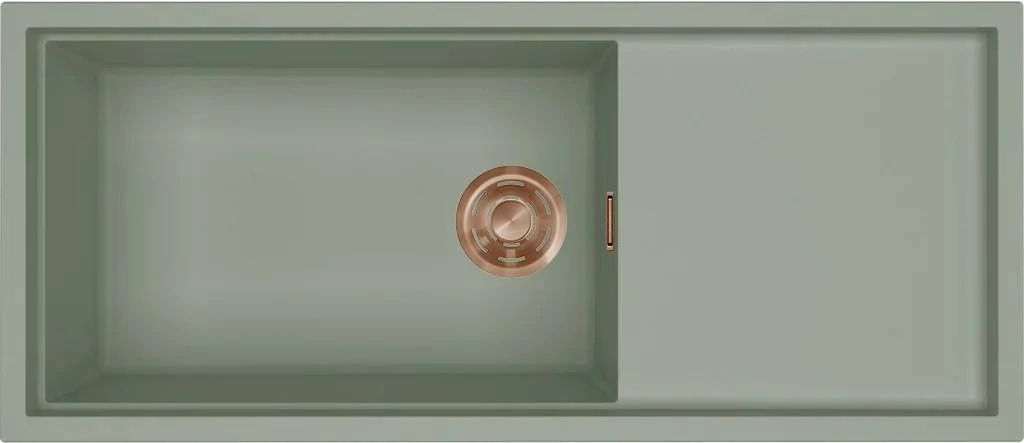 ELLECI- Mosogatótálca Sintesi 510 Keratek K82 Sage Green bronz tartozékokkal