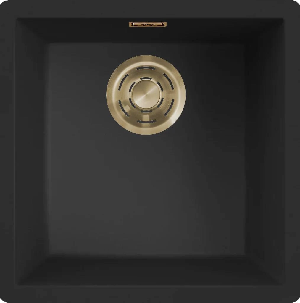 ELLECI- Mosogatótálca Zen 102 Keratek K86 Black arany tartozékokkal
