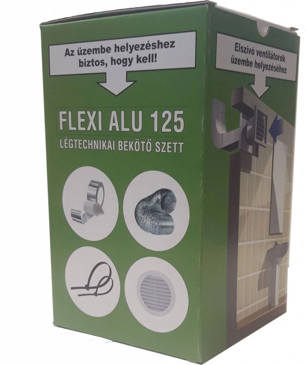 FALMEC - 125/3 Flexi Alu légtechnikai bekötő szett