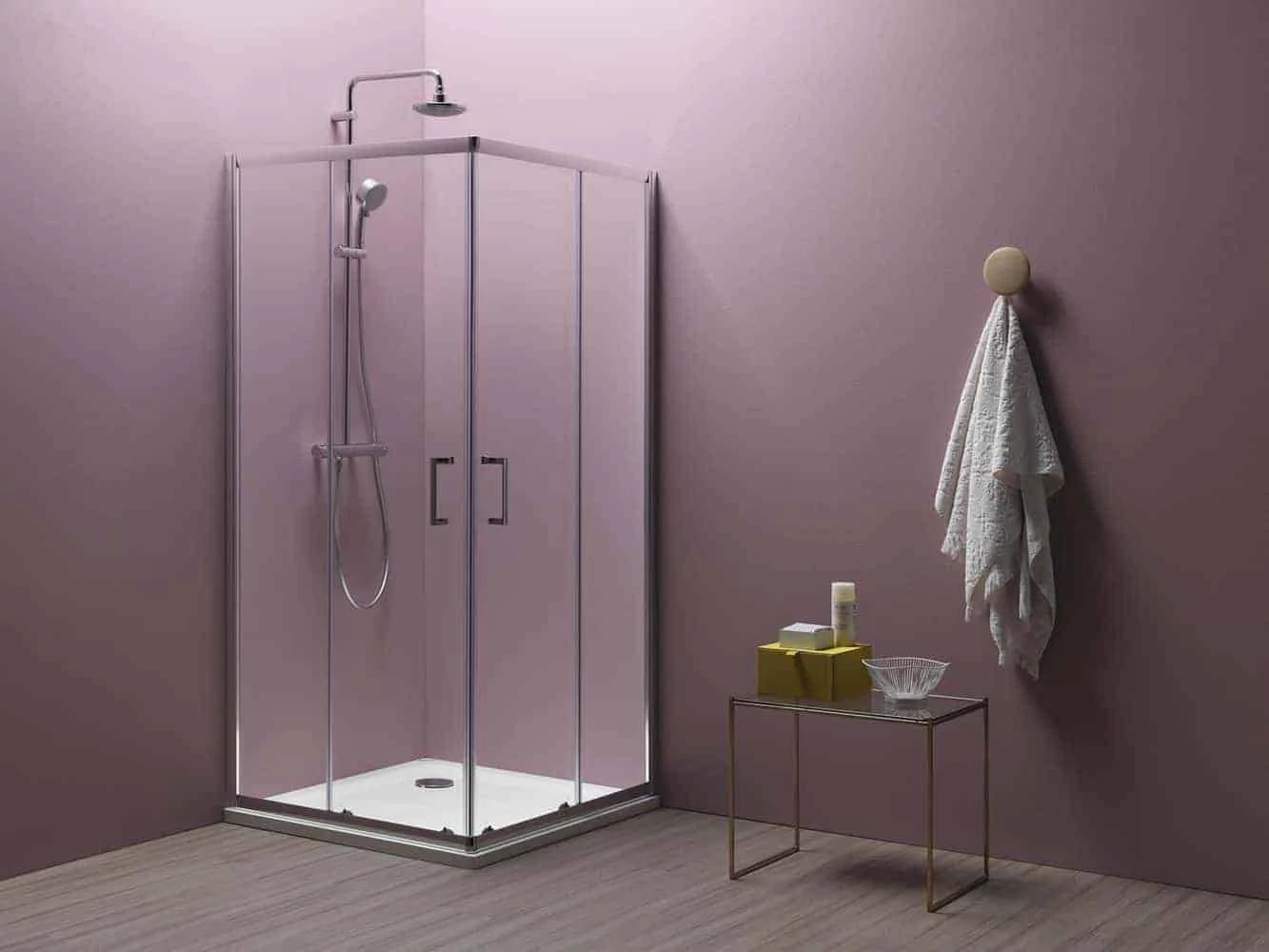 KOLPA SAN ECO QUAT TKK 80x80 szögletes, tolóajtós zuhanykabin, Ezüst