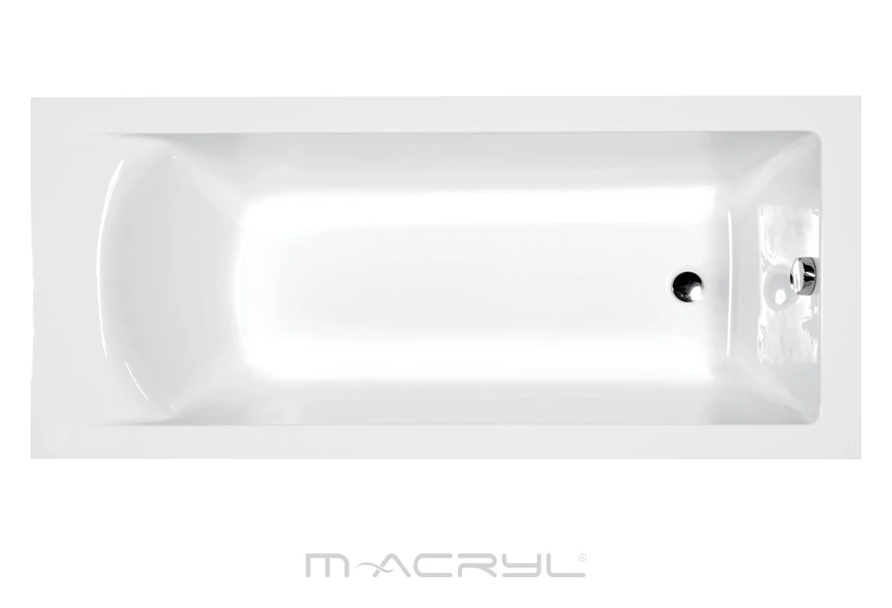 M-ACRYL Fresh egyenes akril kád 170x70 + Ajándék kádláb és peremrögzítő