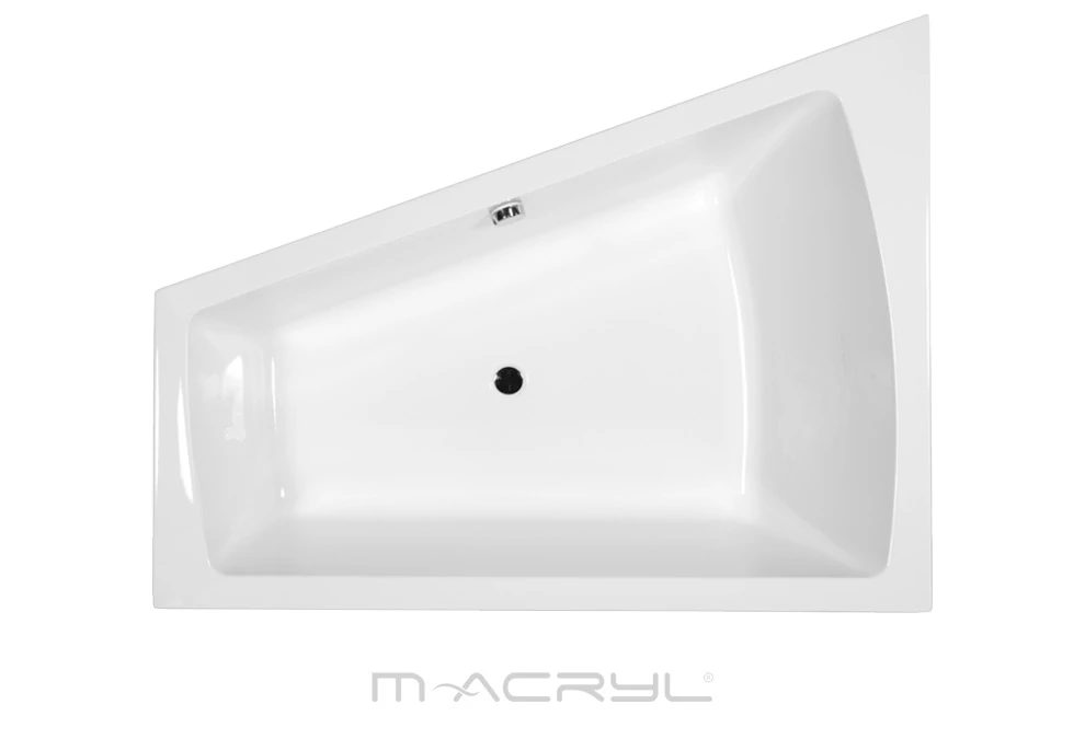 M-ACRYL Trinity különleges akril kád 160x120 jobbos + Ajándék kádláb és peremrögzítő