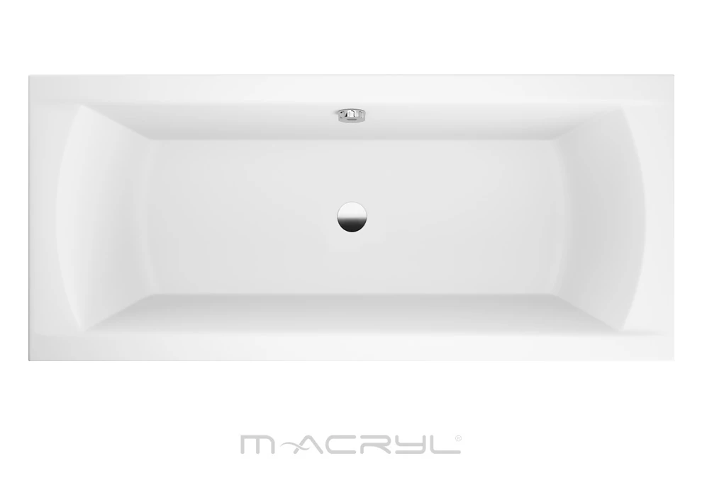 M-ACRYL Noé egyenes akril kád 170x75 + Ajándék kádláb és peremrögzítő