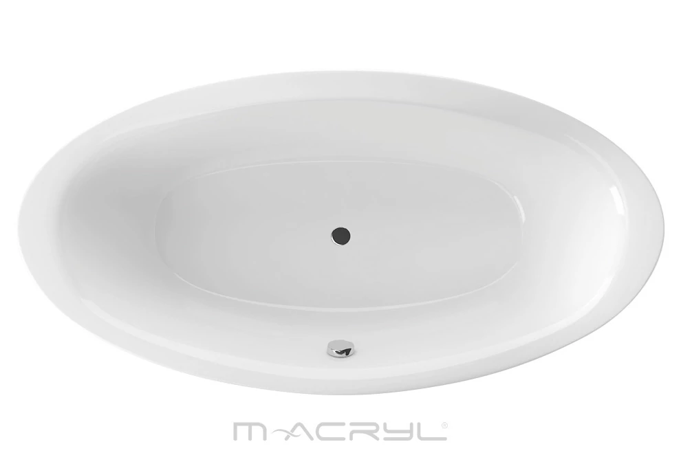M-ACRYL Oval különleges akril kád 190x95 + Ajándék kádláb és peremrögzítő