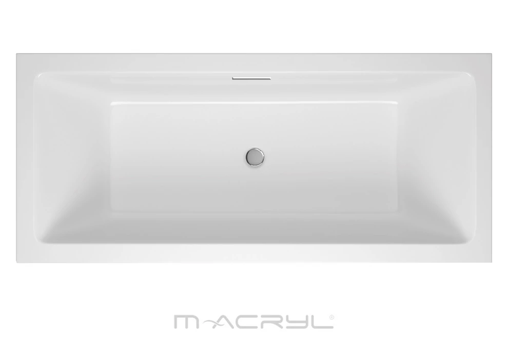 M-ACRYL Sabina Pro egyenes akril kád 180x80 + Ajándék kádláb és peremrögzítő