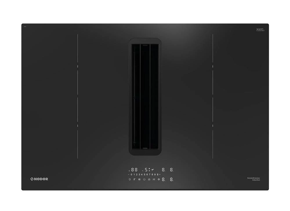 NODOR - NorCoock N8426 BK FLOW-IN indukciós főzőlap beépített elszívóval