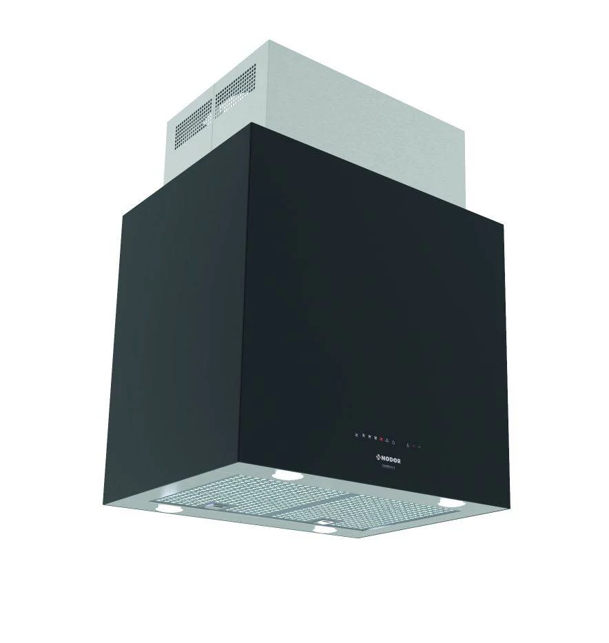 NODOR - Páraelszívó NorBreeze ISLA CUBE GLASS ECO 60 BK/A Hob to Hood