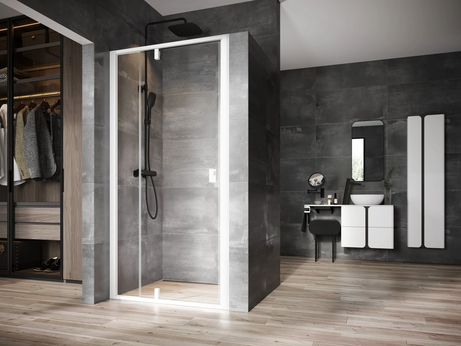 RAVAK Nexty NDOP2-110 zuhanyajtó fehér+transparent