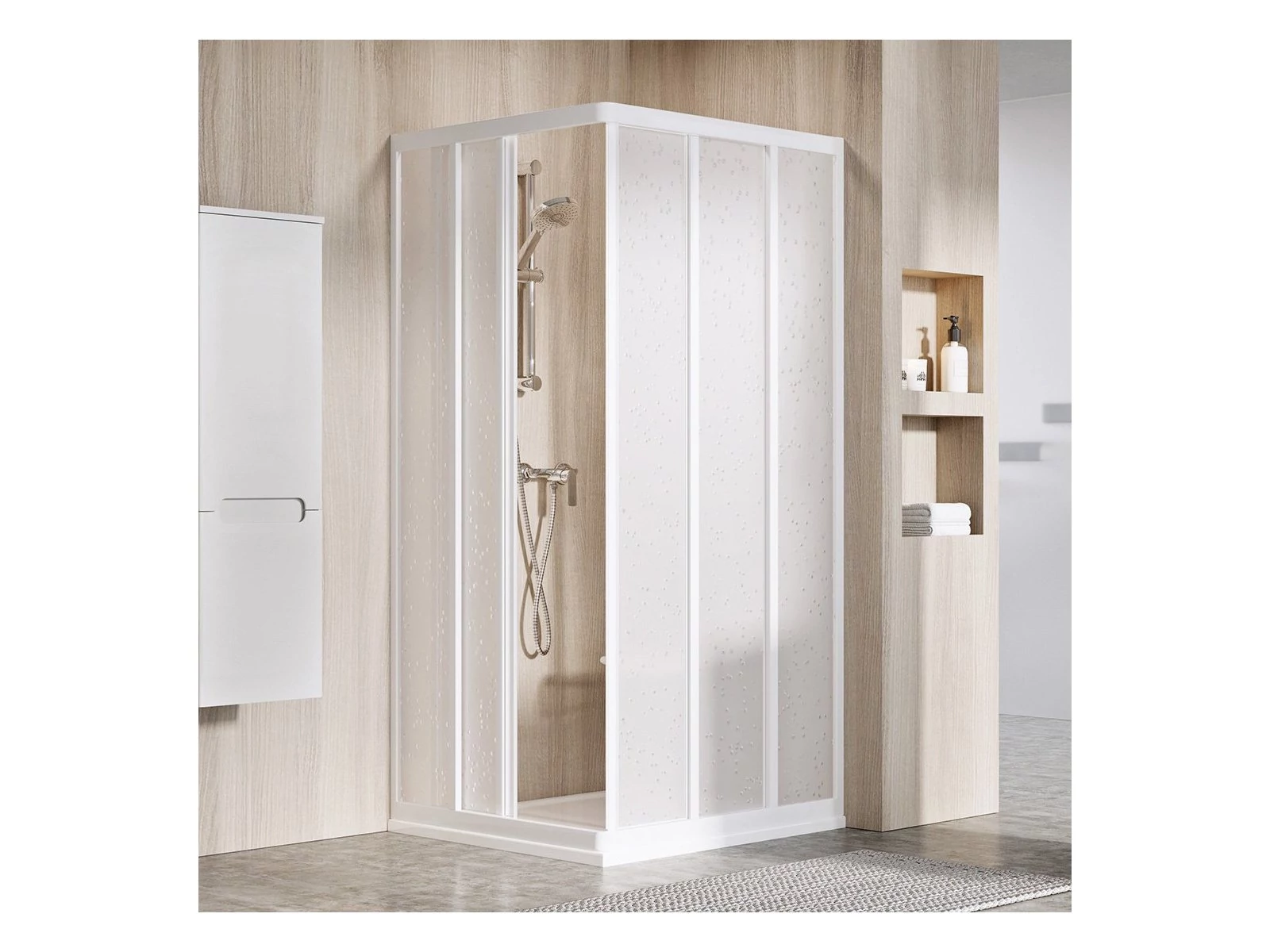 RAVAK Supernova ASRV3-75 zuhanykabin 198 fehér+pearl