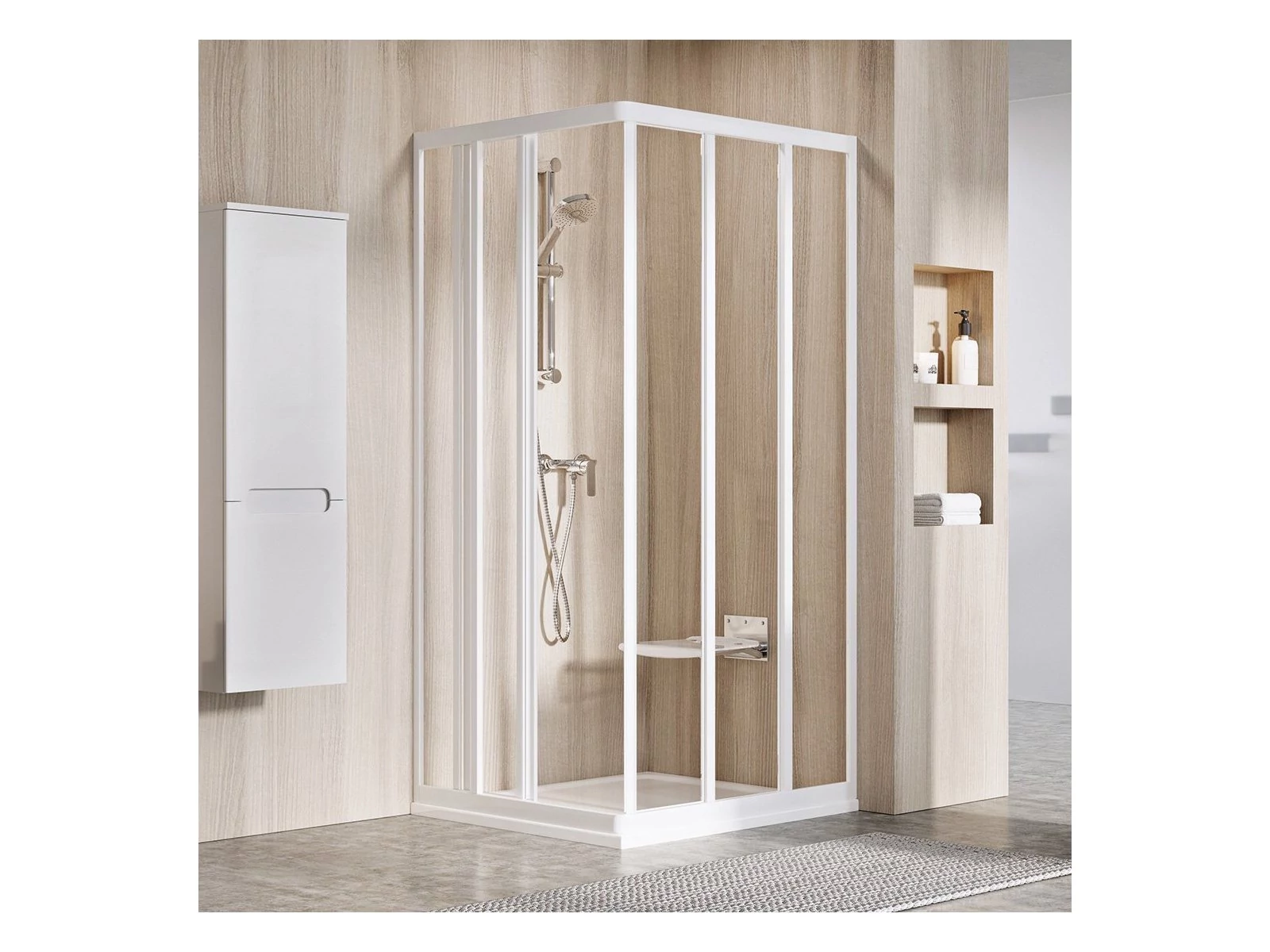 RAVAK Supernova ASRV3-75 zuhanykabin 198 fehér+transparent