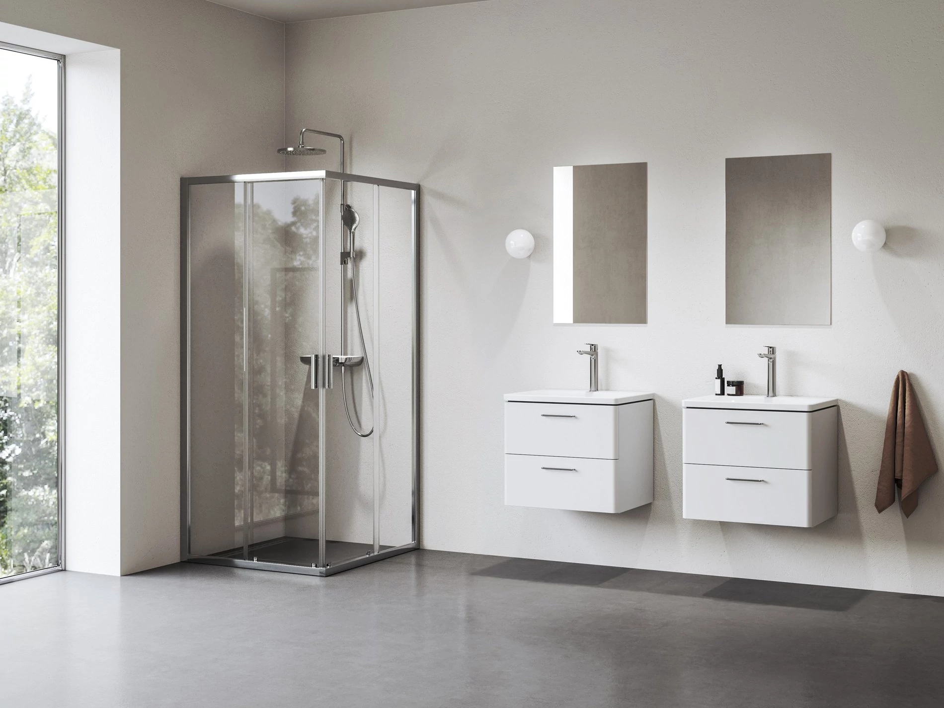 RAVAK Blix II NBLRV2 90x90 zuhanykabin krómhatású+transparent