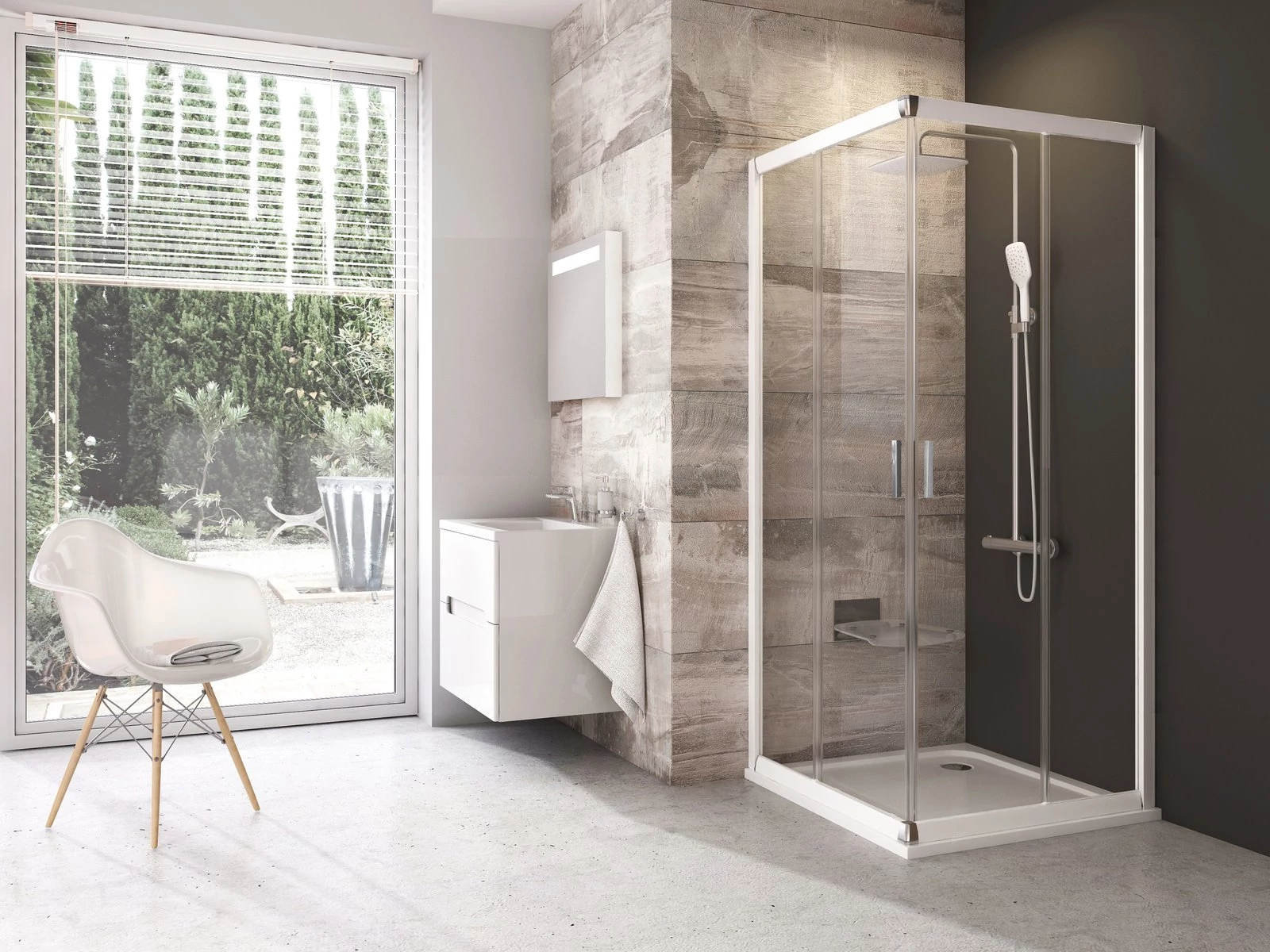 RAVAK Blix BLRV2 80x80 zuhanykabin fehér+transparent