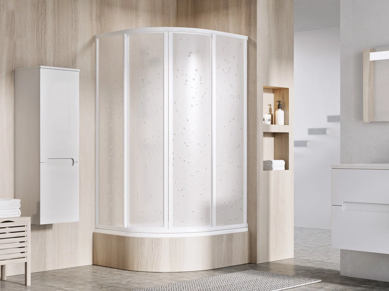 RAVAK Supernova SKCP4 90x90 Sabina zuhanykabin fehér+pearl