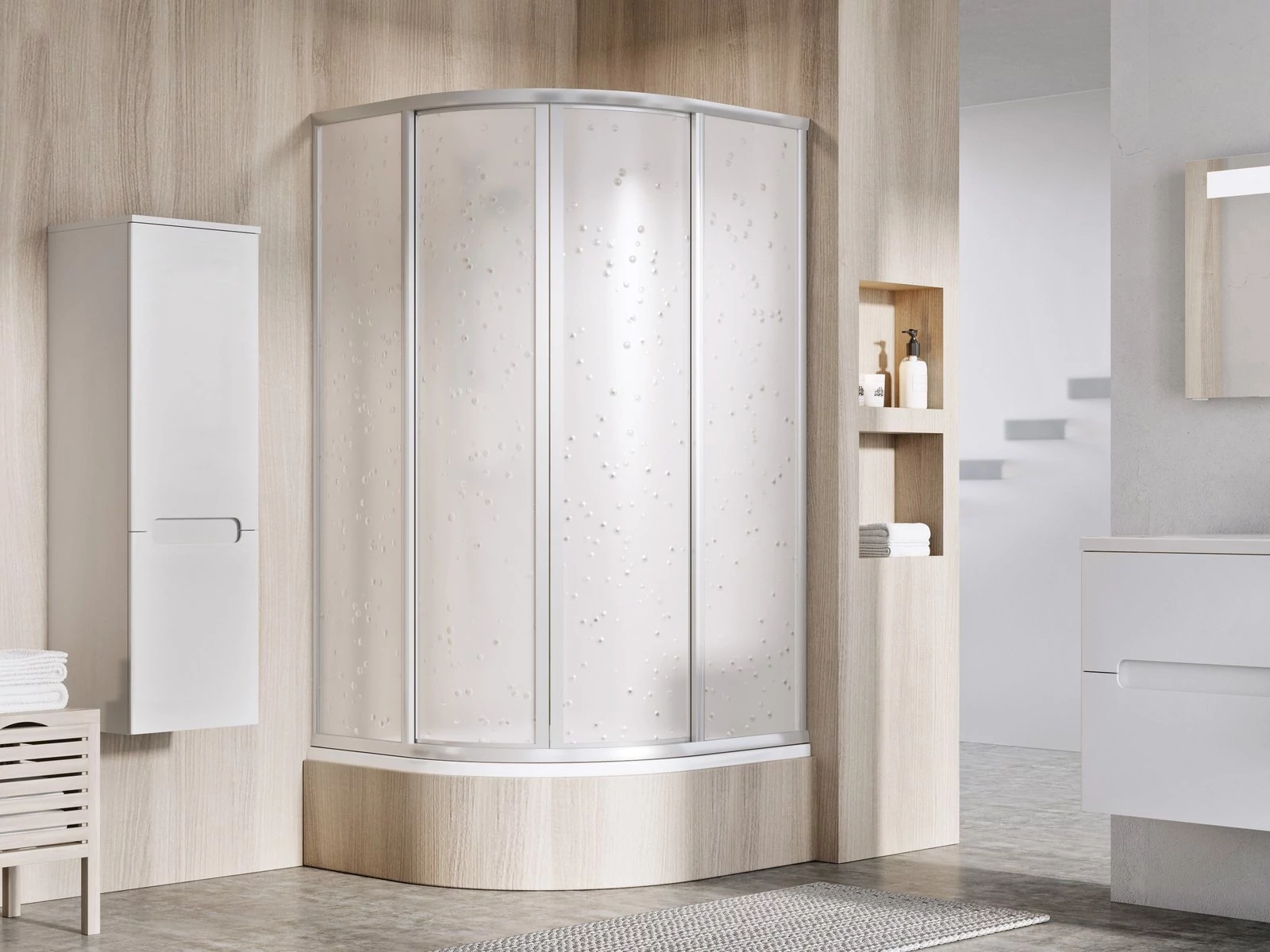 RAVAK Supernova SKCP4 90x90 Sabina zuhanykabin szatén+pearl