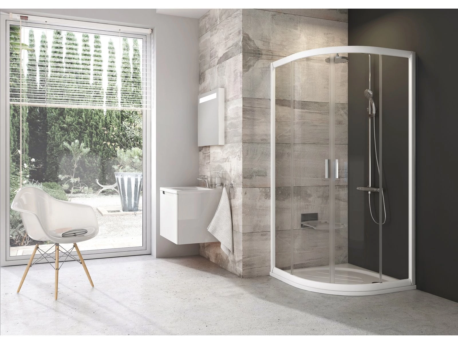 RAVAK Blix BLCP4 90x90 zuhanykabin fehér+transparent