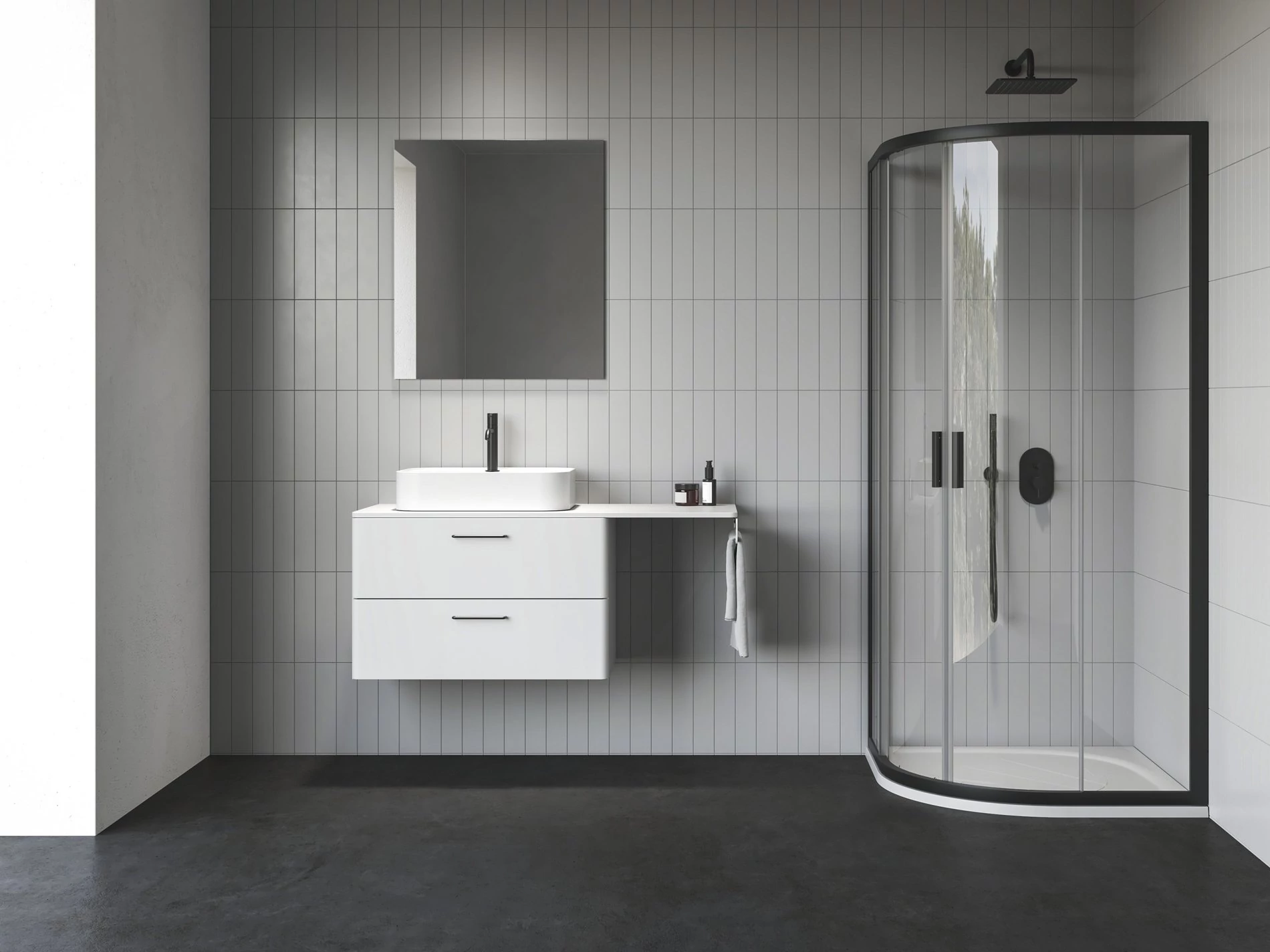 RAVAK Blix II NBLCP4 80x80 zuhanykabin fekete+transparent