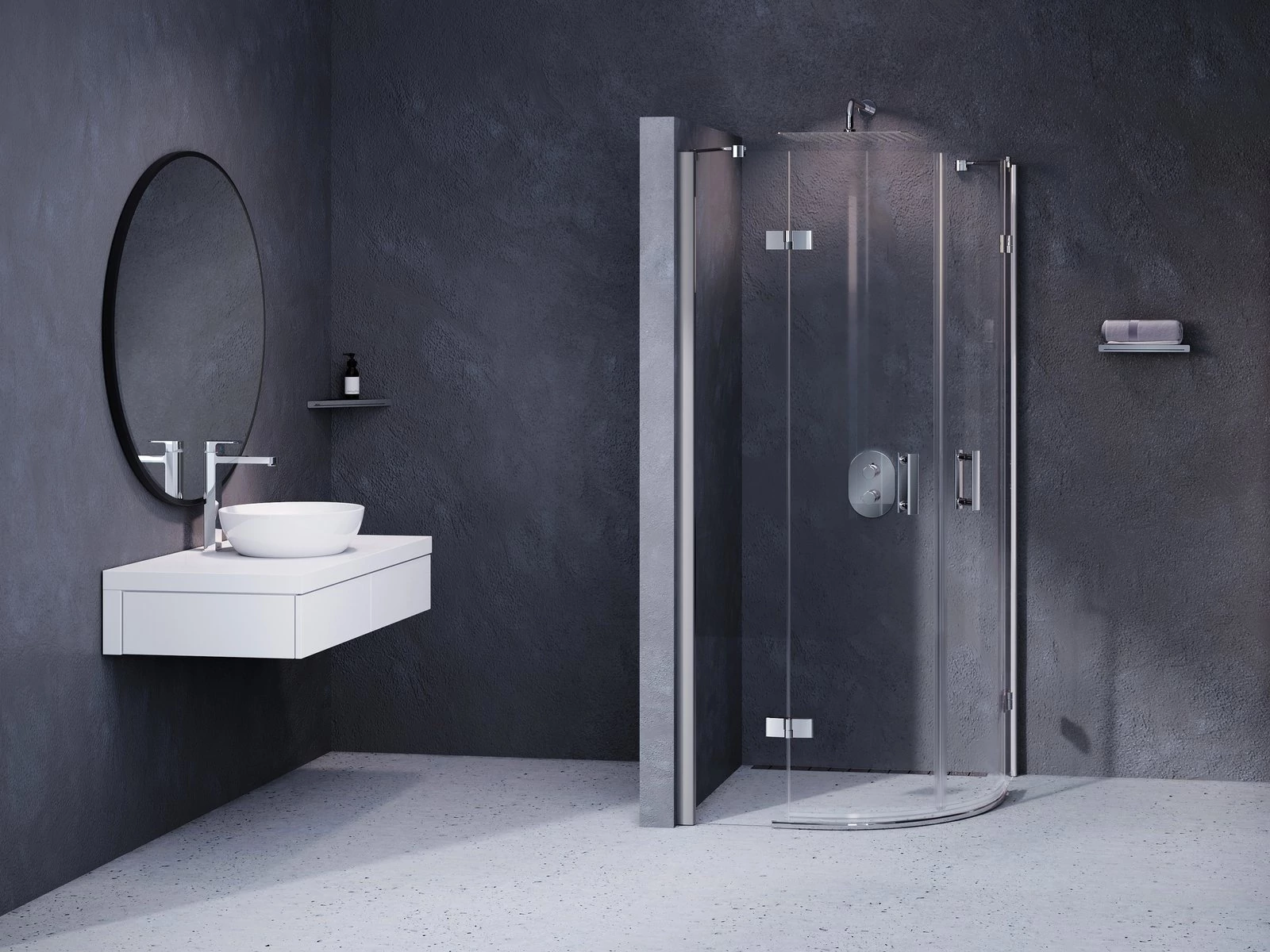 RAVAK SmartLine SMSKK4 90x90 zuhanykabin króm+transparent