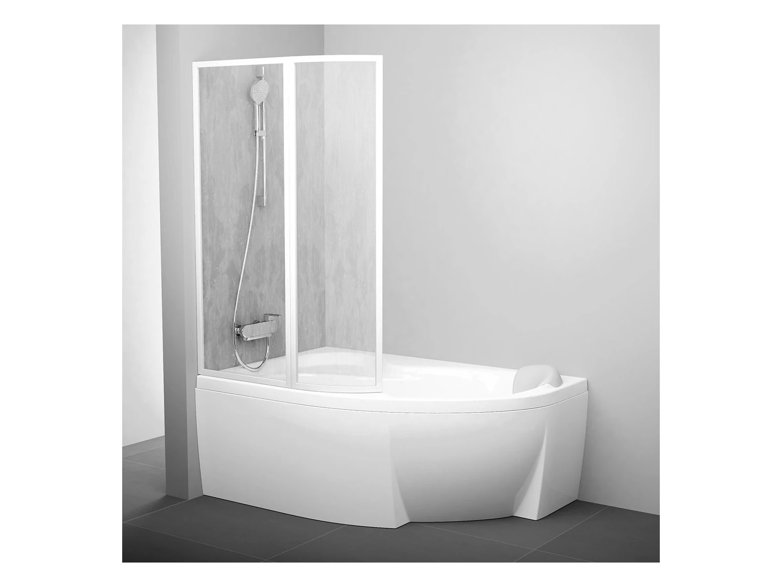 RAVAK Rosa VSK2 140 kádparaván bal rain