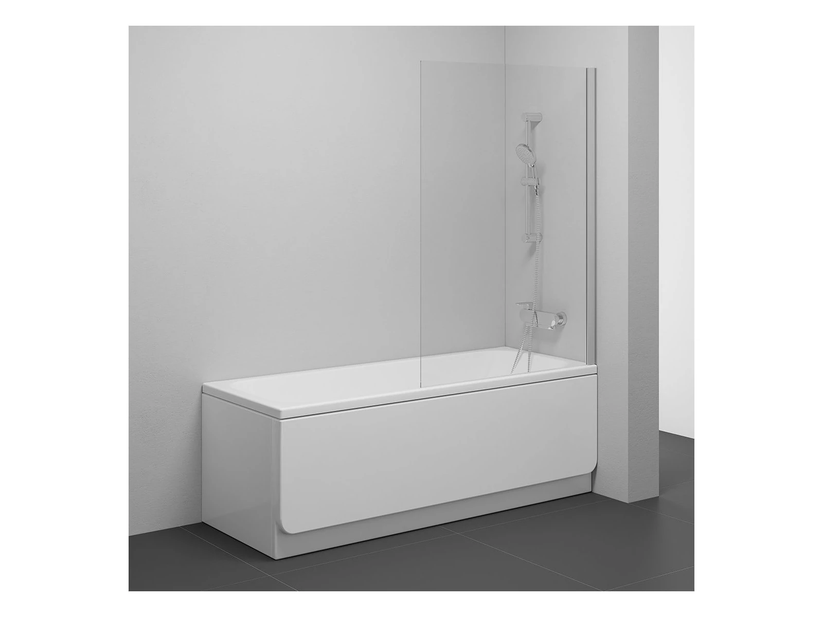RAVAK PVS1-80 kádparaván szatén+transparent
