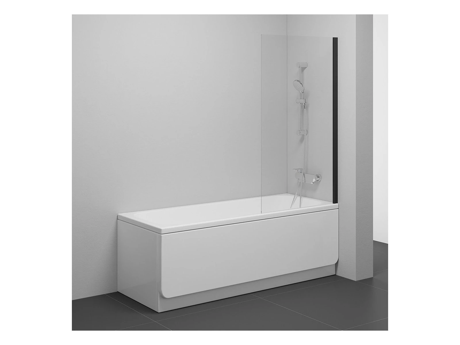 RAVAK NVS1-80 kádparaván fekete+transparent