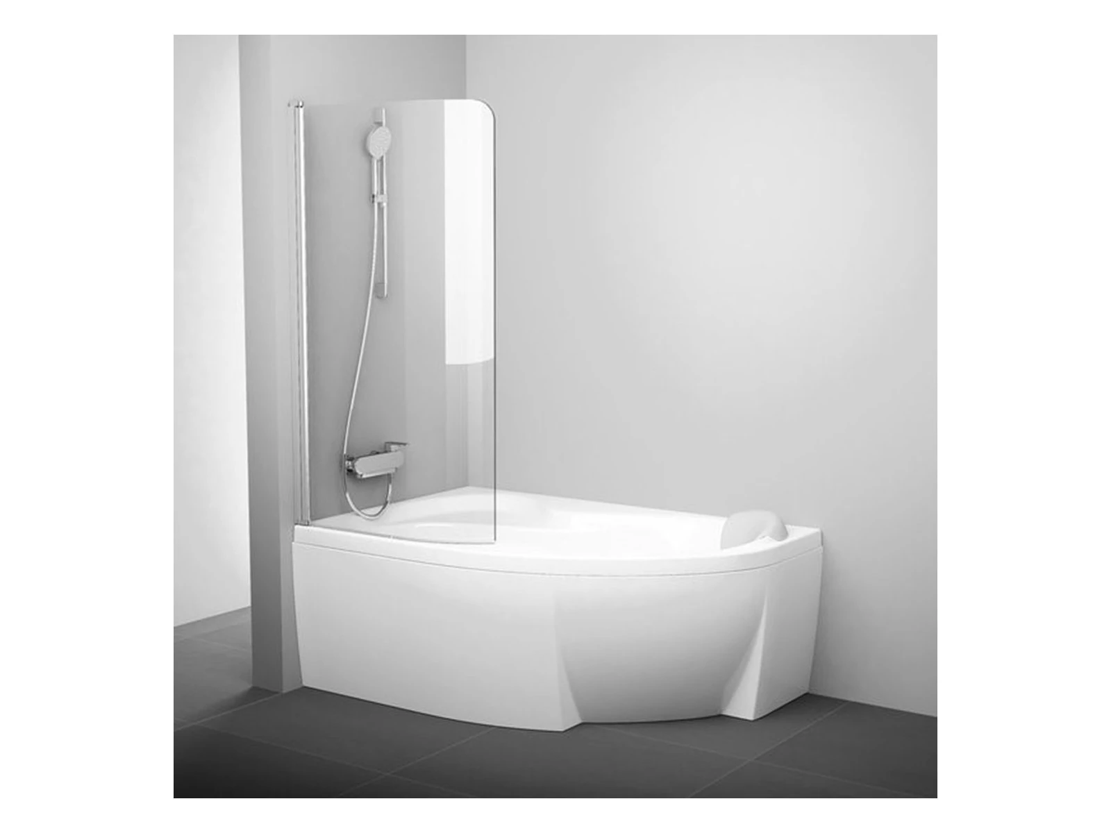 RAVAK Rosa CVSK1 160/170 bal kádparaván szatén+transparent