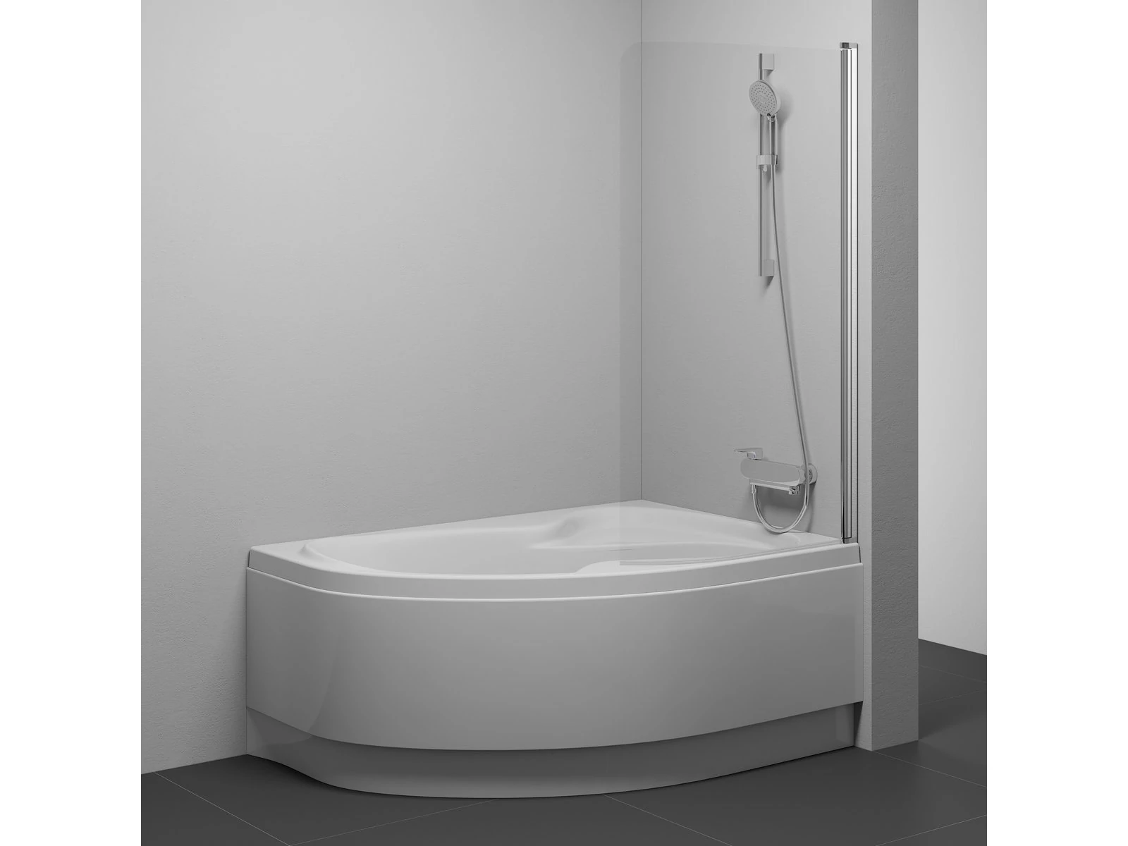 RAVAK Rosa CVSK1 160/170 jobb kádparaván szatén+transparent
