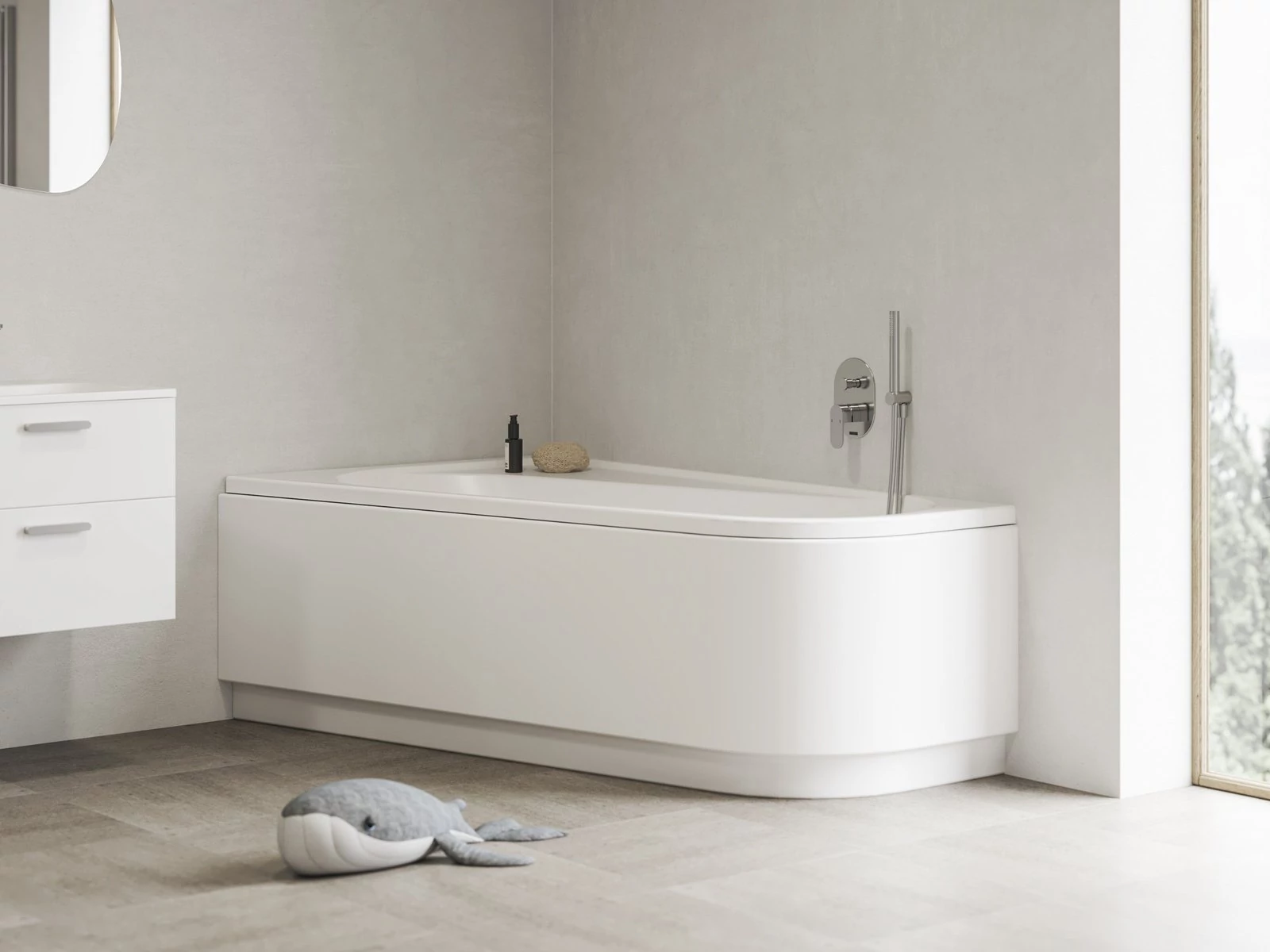 RAVAK Chrome akrilkád 160x105 balos, fehér