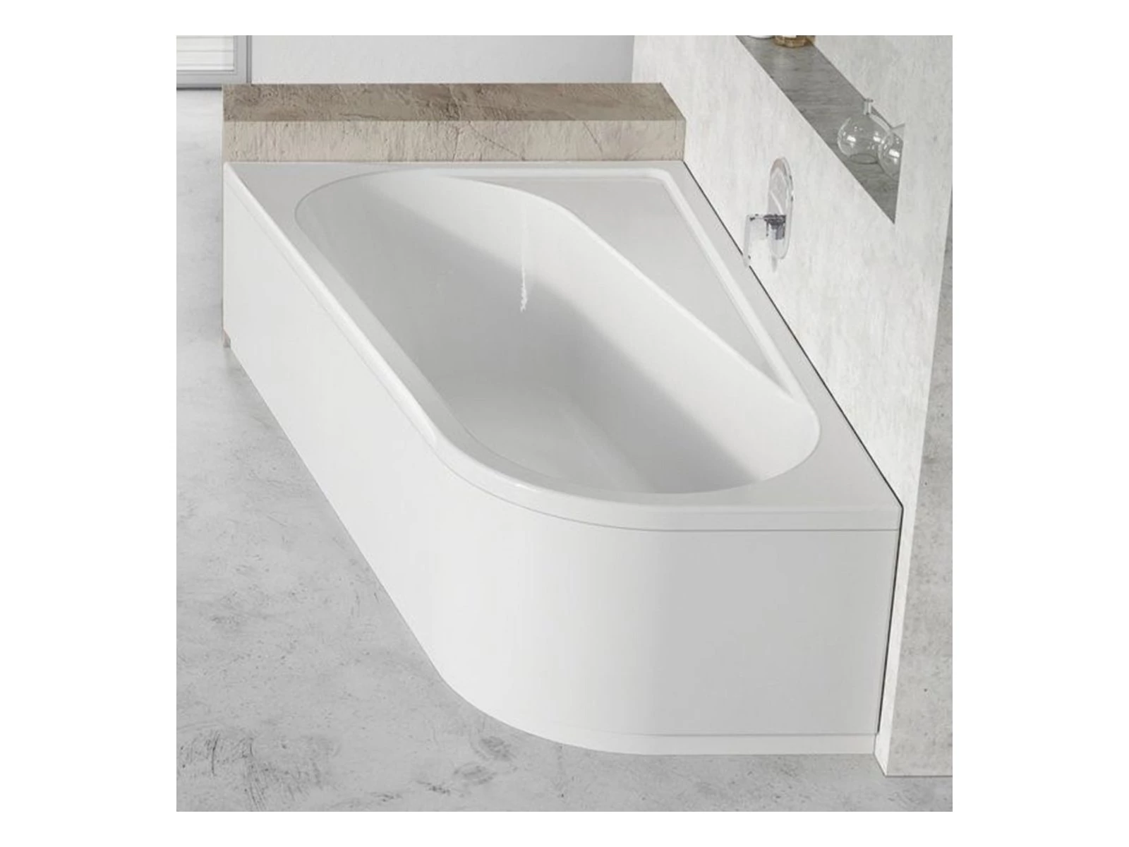 RAVAK Chrome előlap 'A' 170x105 balos, fehér