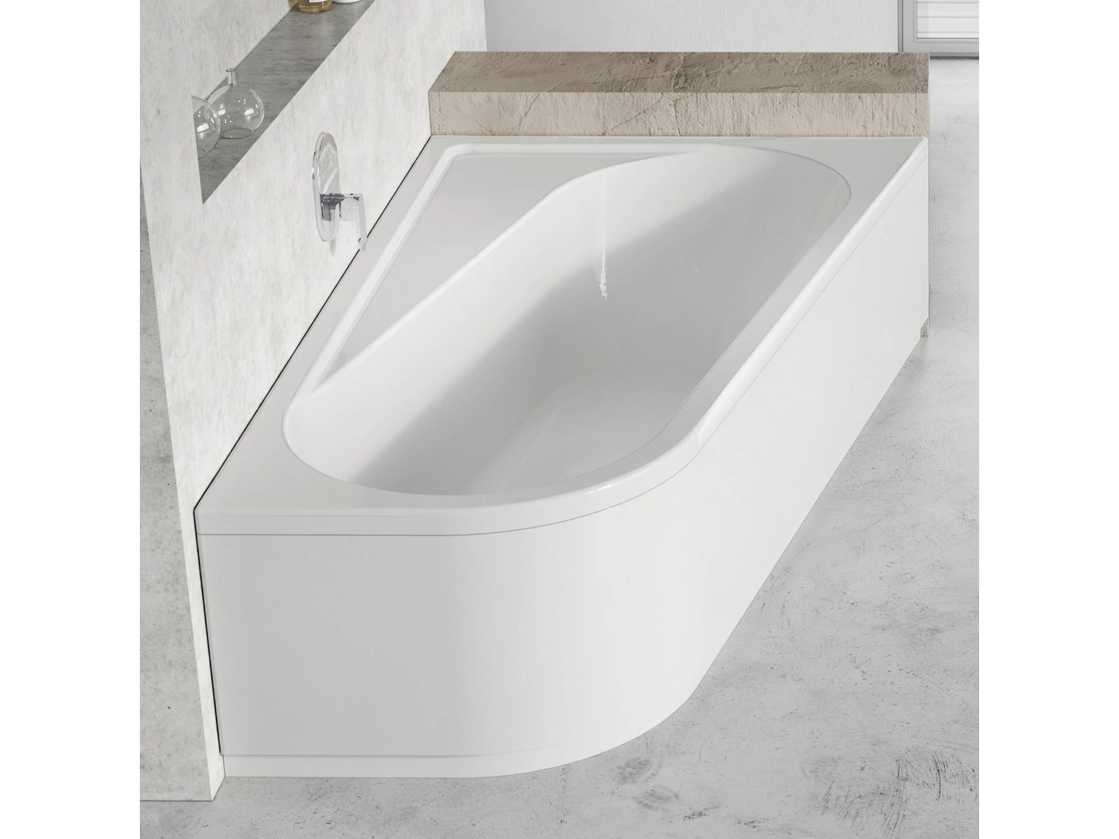RAVAK Chrome előlap 'A' 160x105 jobbos, fehér