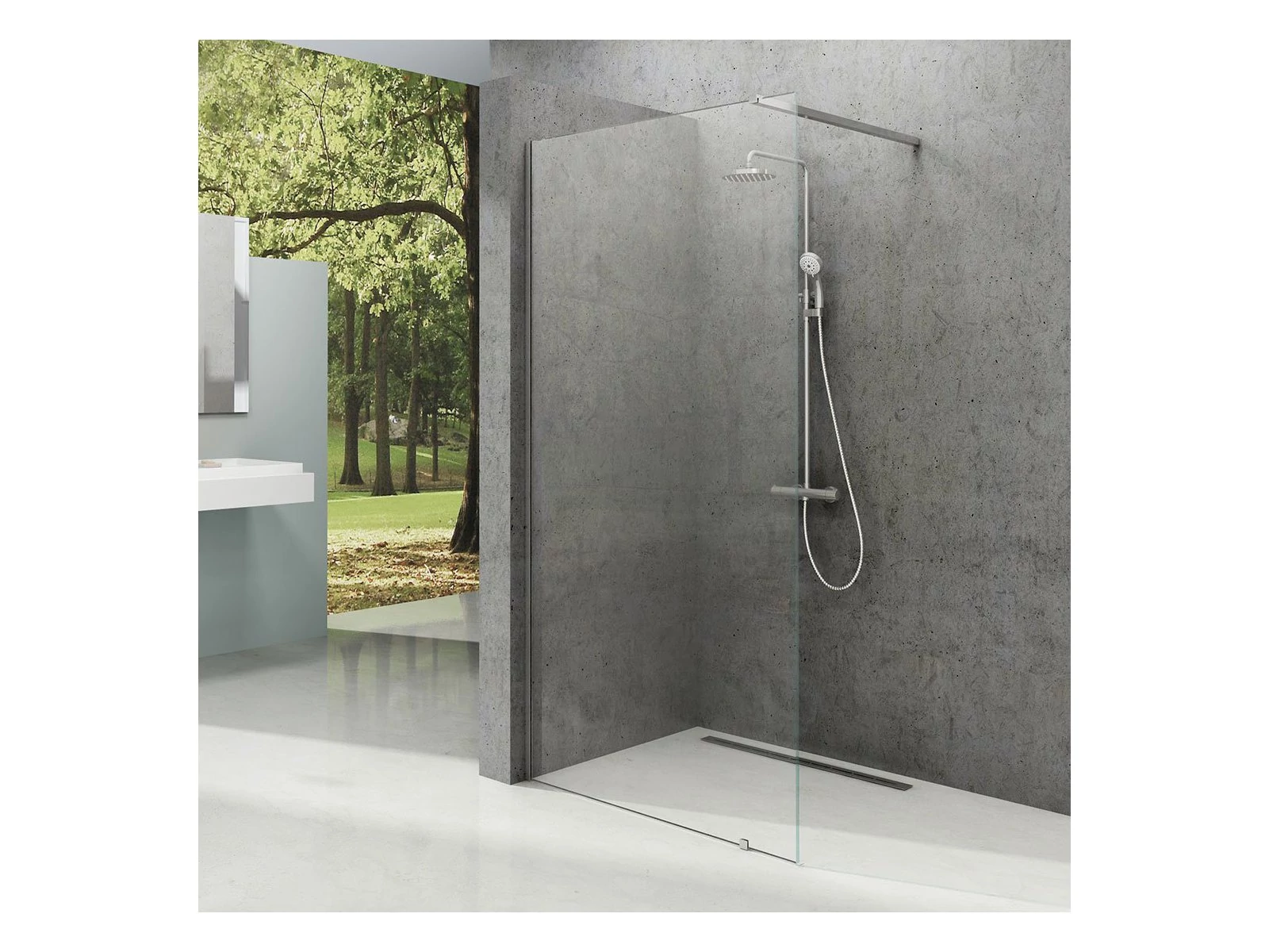 RAVAK Walk-In Wall-60 zuhanyfal krómhatású+transparent