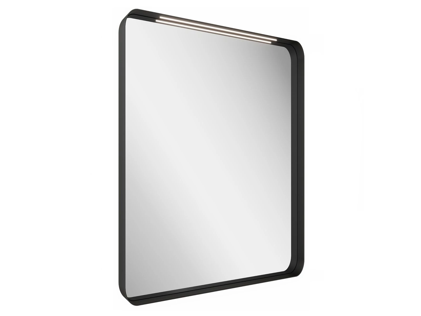 RAVAK Strip 60x70 fürdőszobai tükör világítással, fekete