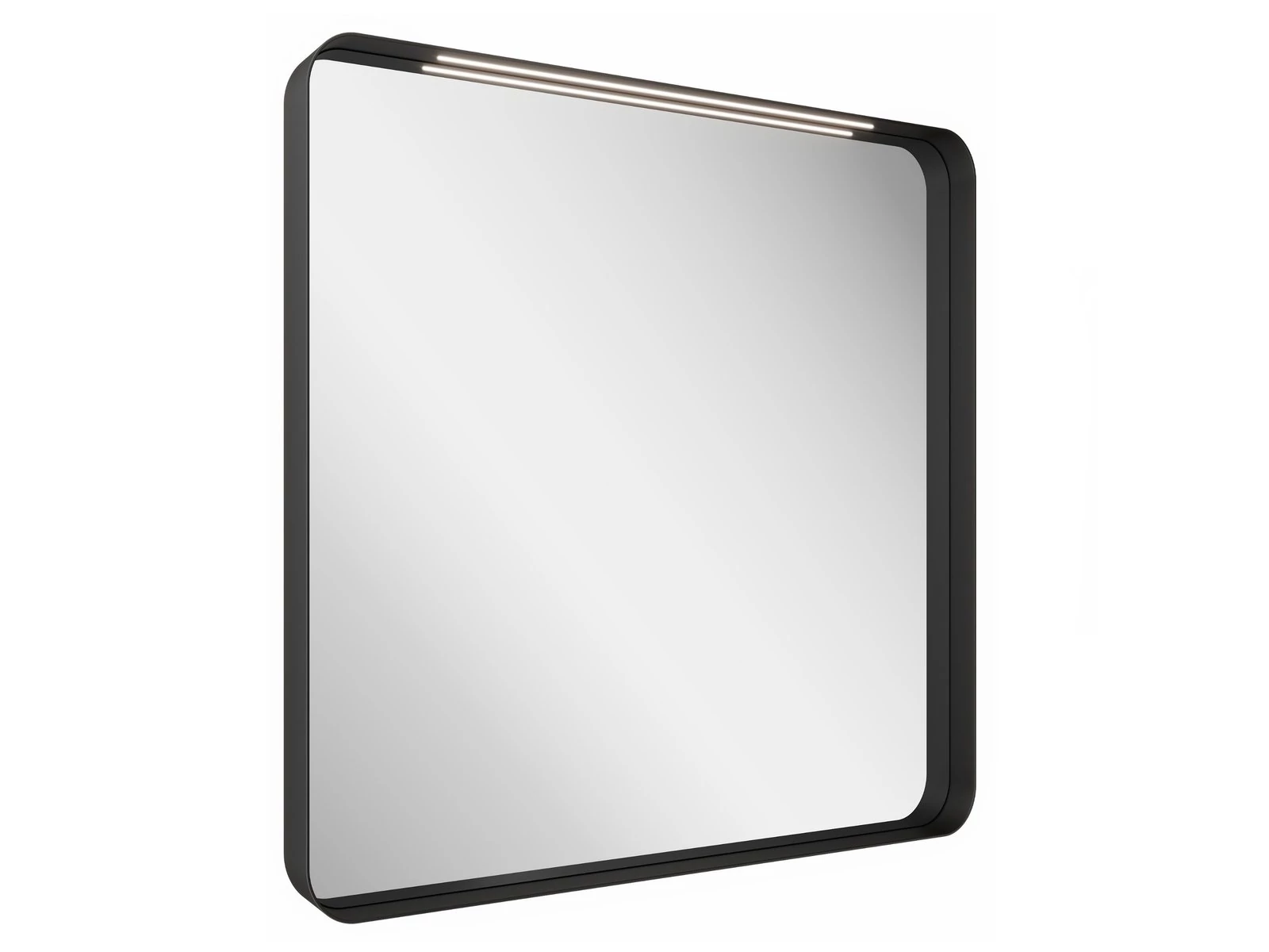 RAVAK Strip 80x70 fürdőszobai tükör világítással, fekete