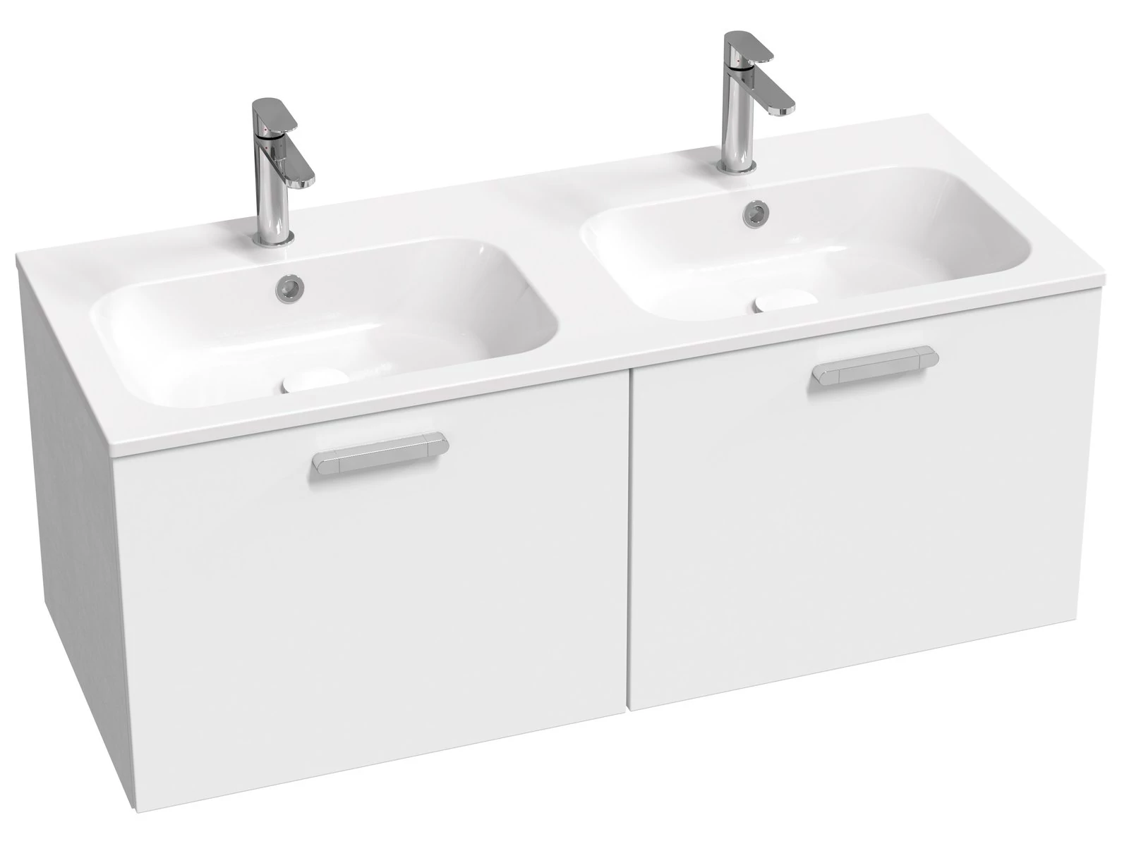 RAVAK Chrome II SD 120 fehér, króm fogantyúval 152 mm