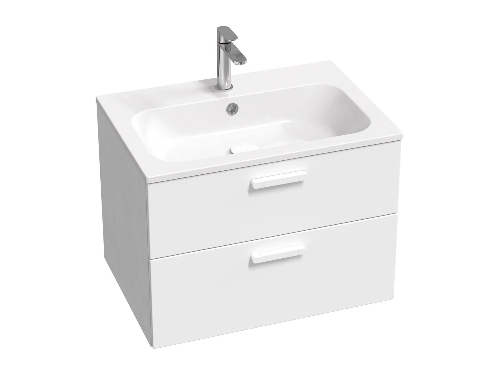 RAVAK Chrome II SD 70 fehér, fehér fogantyúval 152 mm
