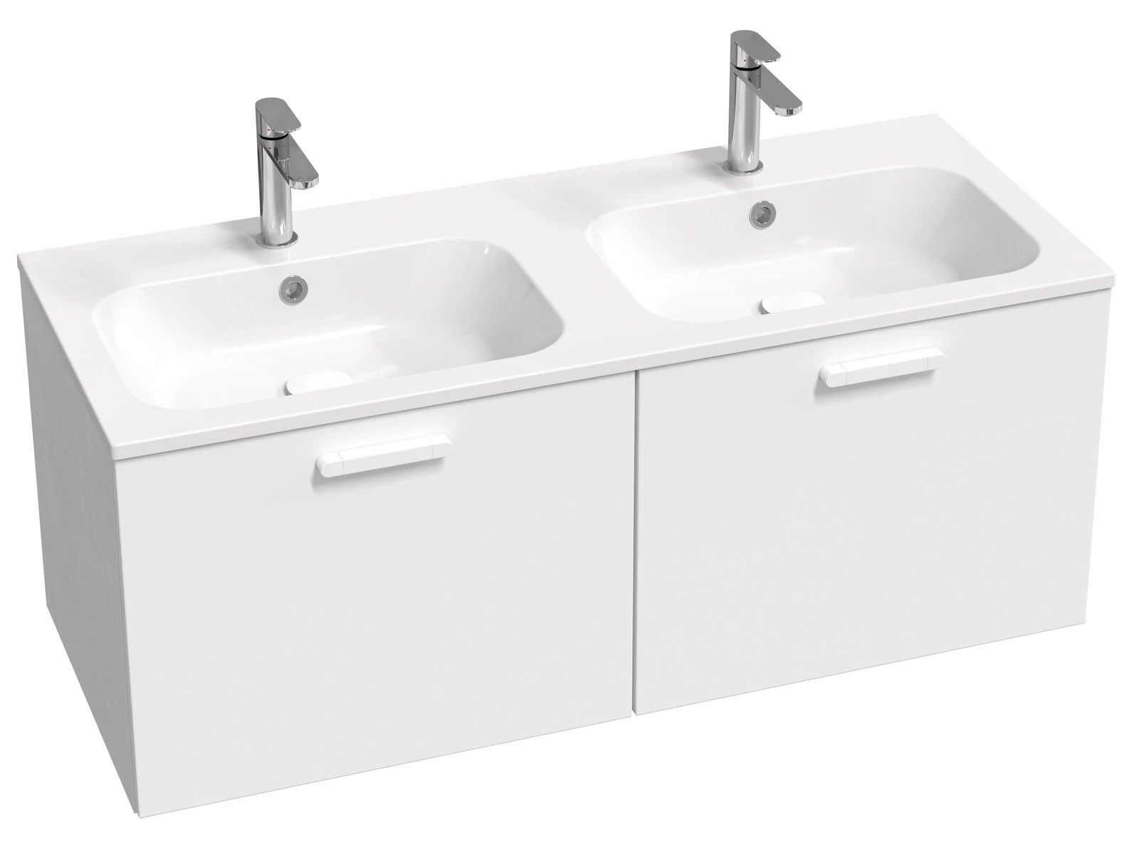 RAVAK Chrome II SD 120 fehér, fehér fogantyúval 152 mm