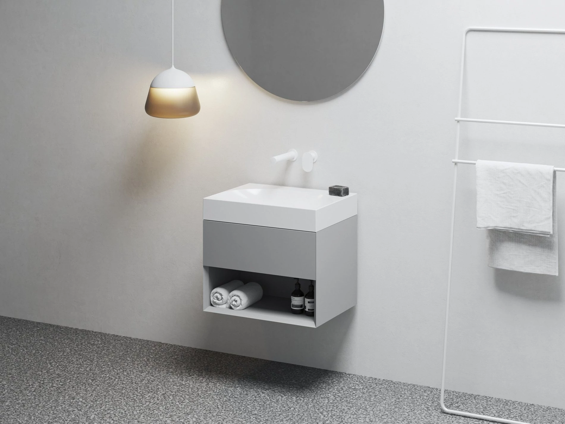 RAVAK SD Lite 60 fürdőszobai szekrény mosdó alá Smoke Grey
