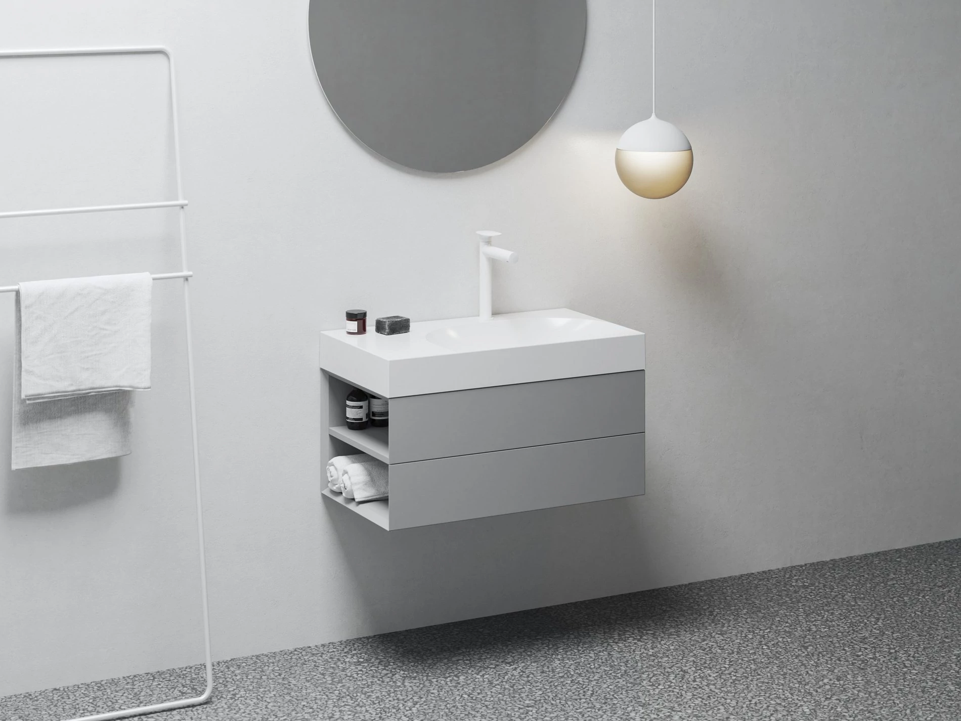 RAVAK SD Lite 80 B fürdőszobai szekrény mosdó alá Smoke Grey