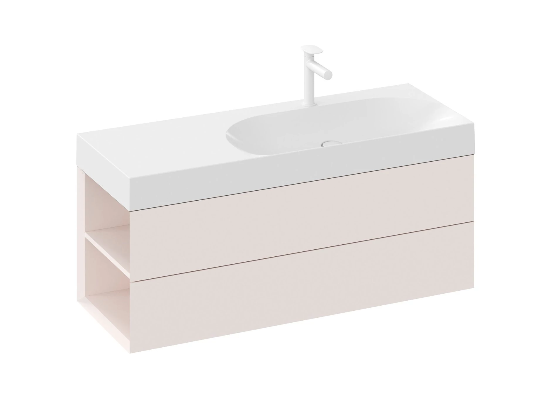 RAVAK SD Lite 120 B fürdőszobai szekrény mosdó alá Alabaster Pink