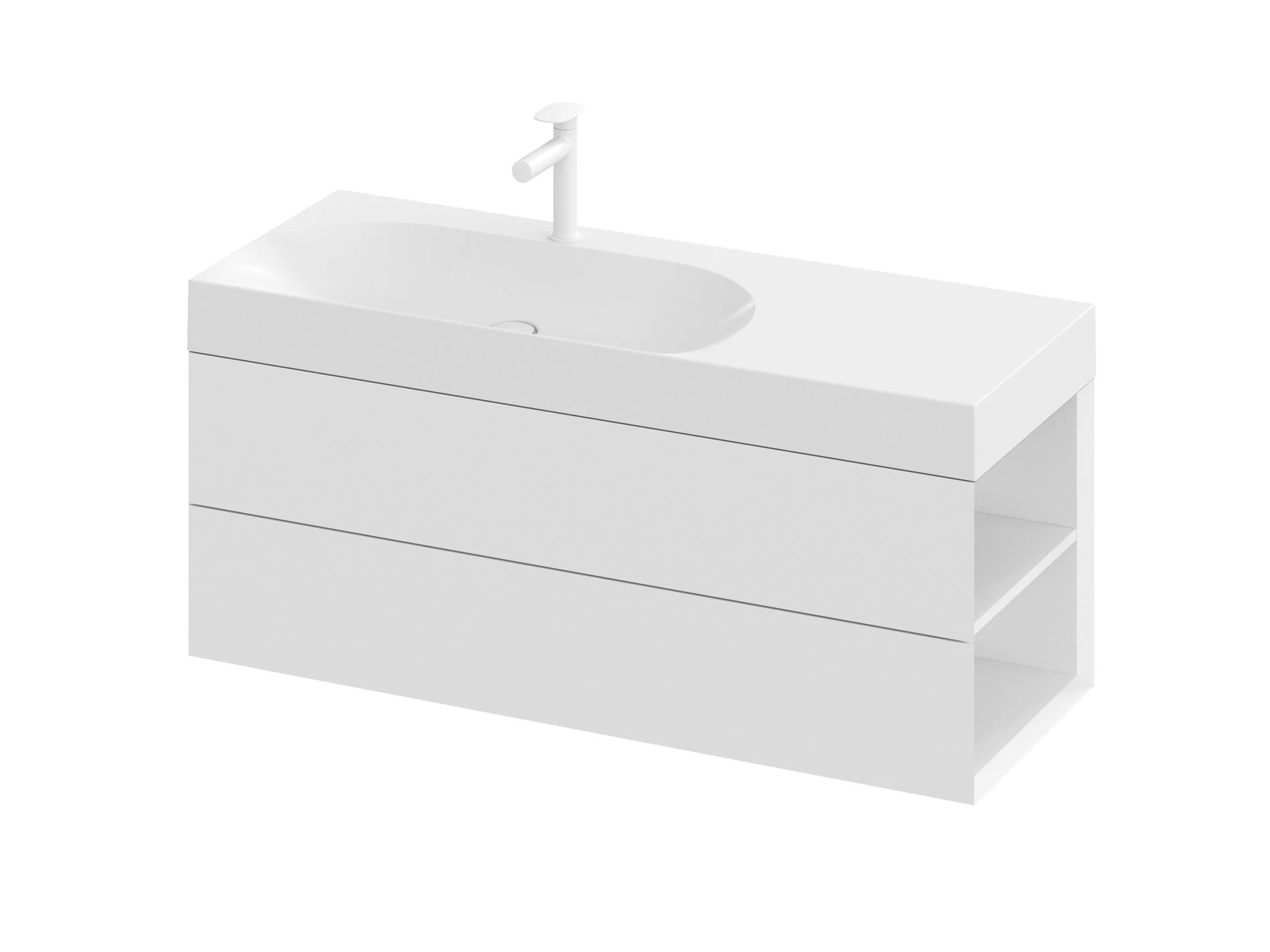 RAVAK SD Lite 120 J fürdőszobai szekrény mosdó alá fehér